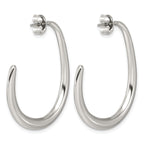 Stainless Steel J-Hoop Earrings for Women