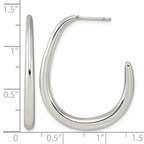 Stainless Steel J-Hoop Earrings for Women
