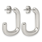 Stainless Steel J-Hoop Earrings for Women