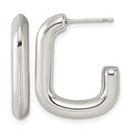 Polished Stainless Steel Hoop Earrings 20.1mm