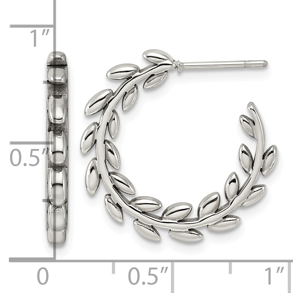 Stainless Steel C-Hoop Earrings for Women