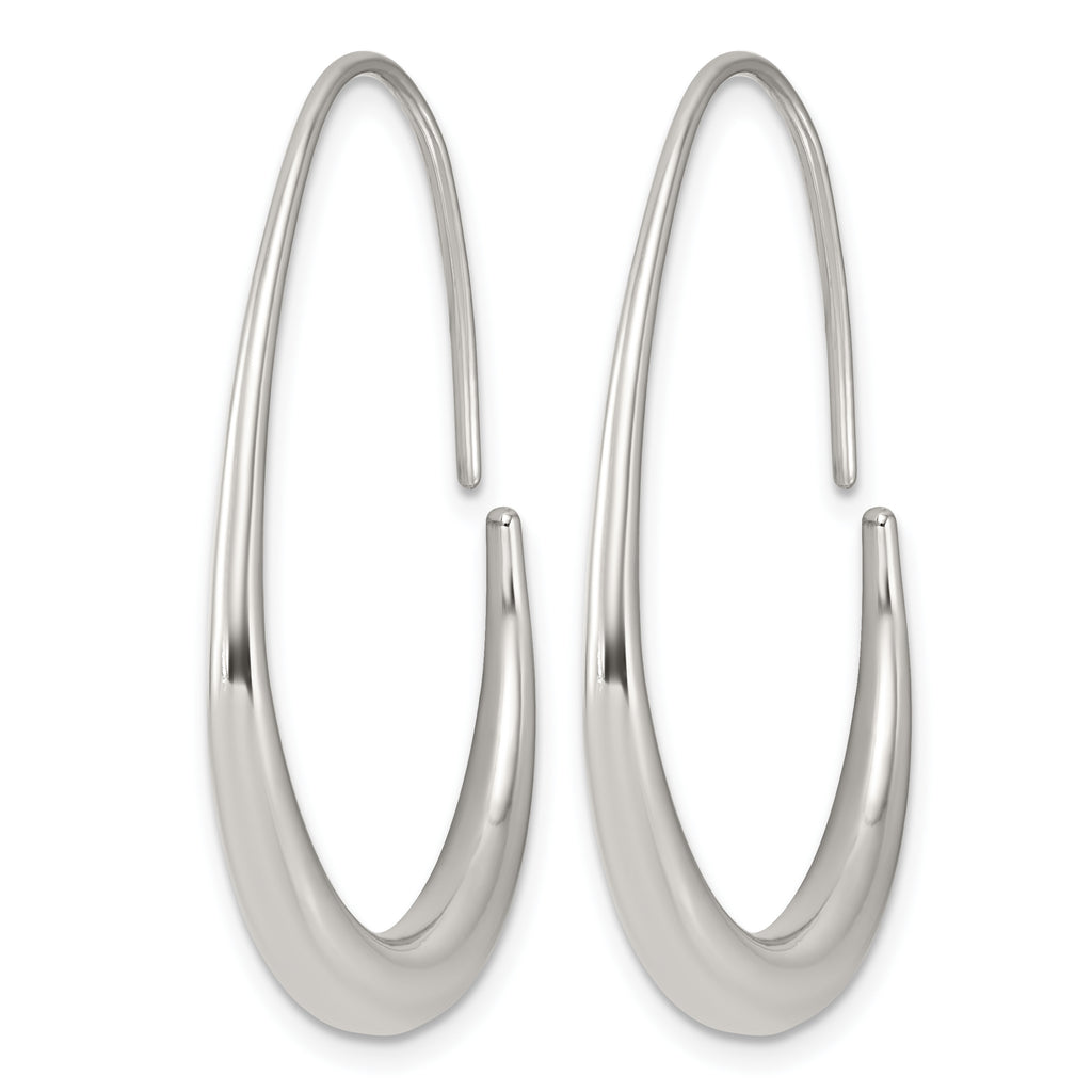 Stainless Steel J-Hoop Earrings for Women