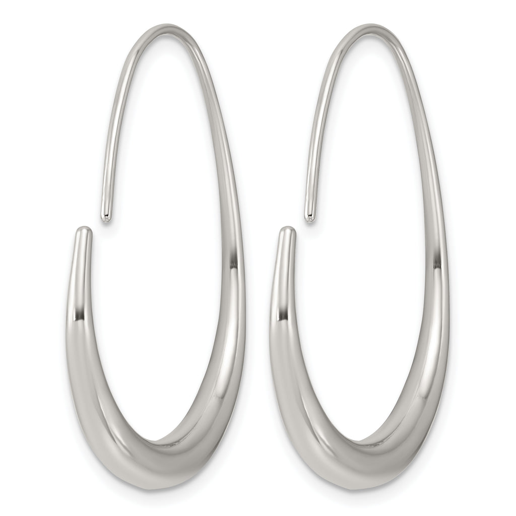 Stainless Steel J-Hoop Earrings for Women
