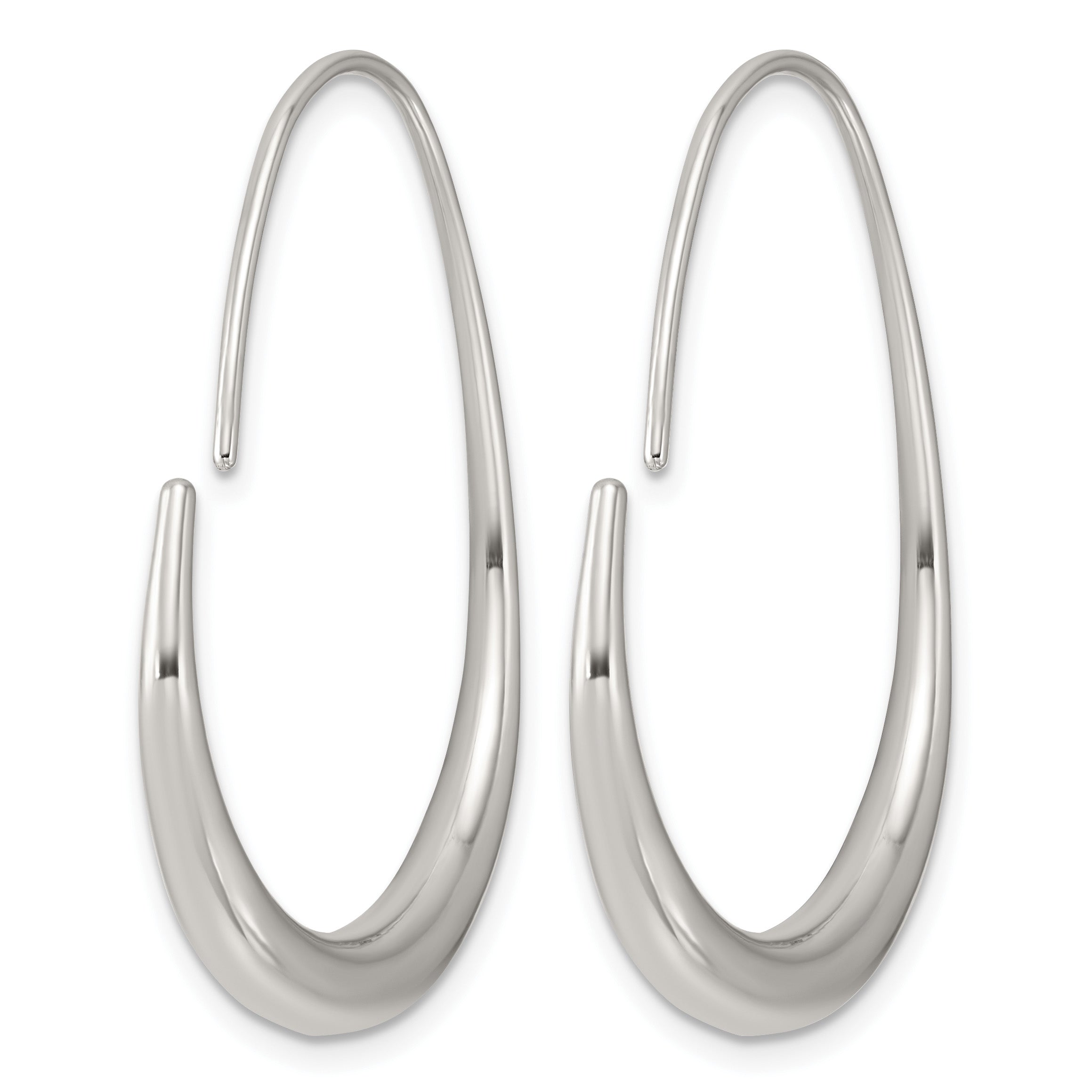 Stainless Steel J-Hoop Earrings for Women