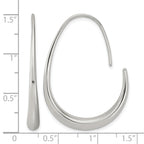 Stainless Steel J-Hoop Earrings for Women