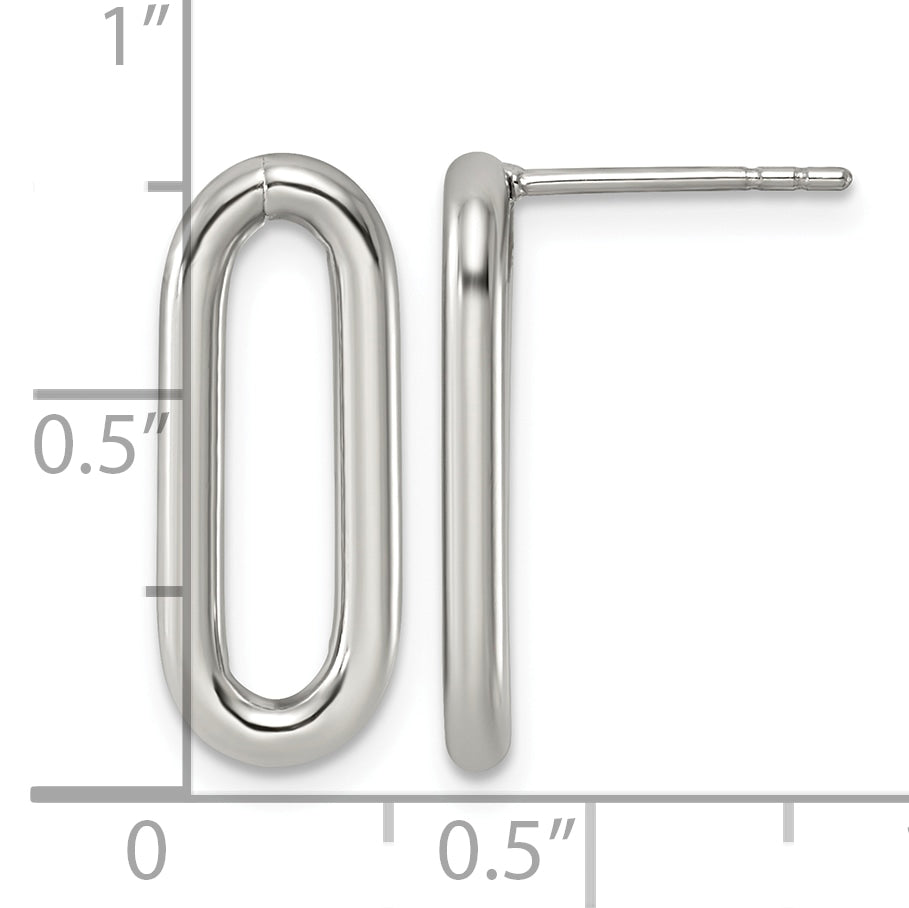 Stainless Steel Button Earrings for Women