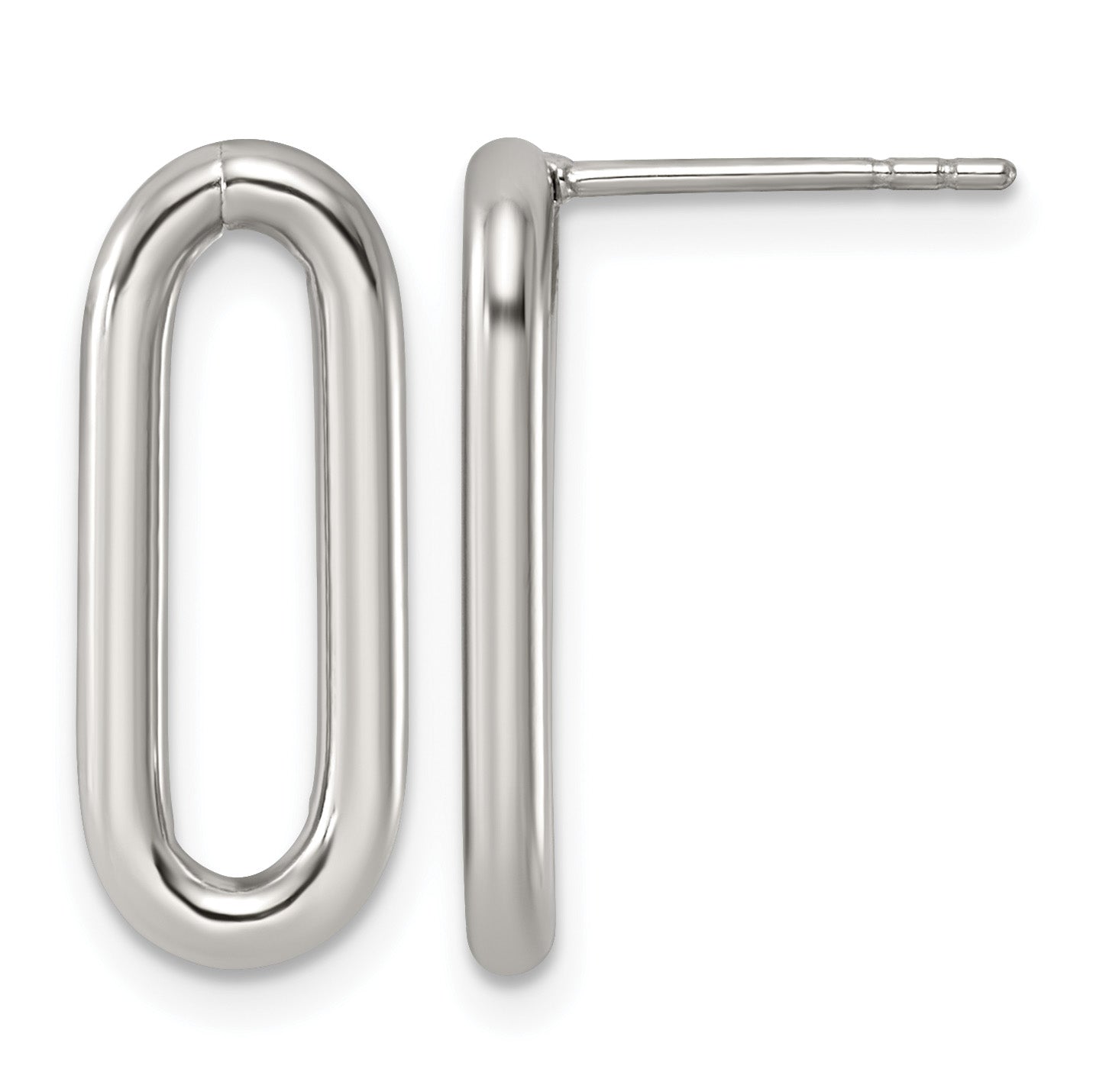 Stainless Steel Button Earrings for Women