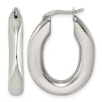 Stainless Steel Oval Hoop Earrings for Women