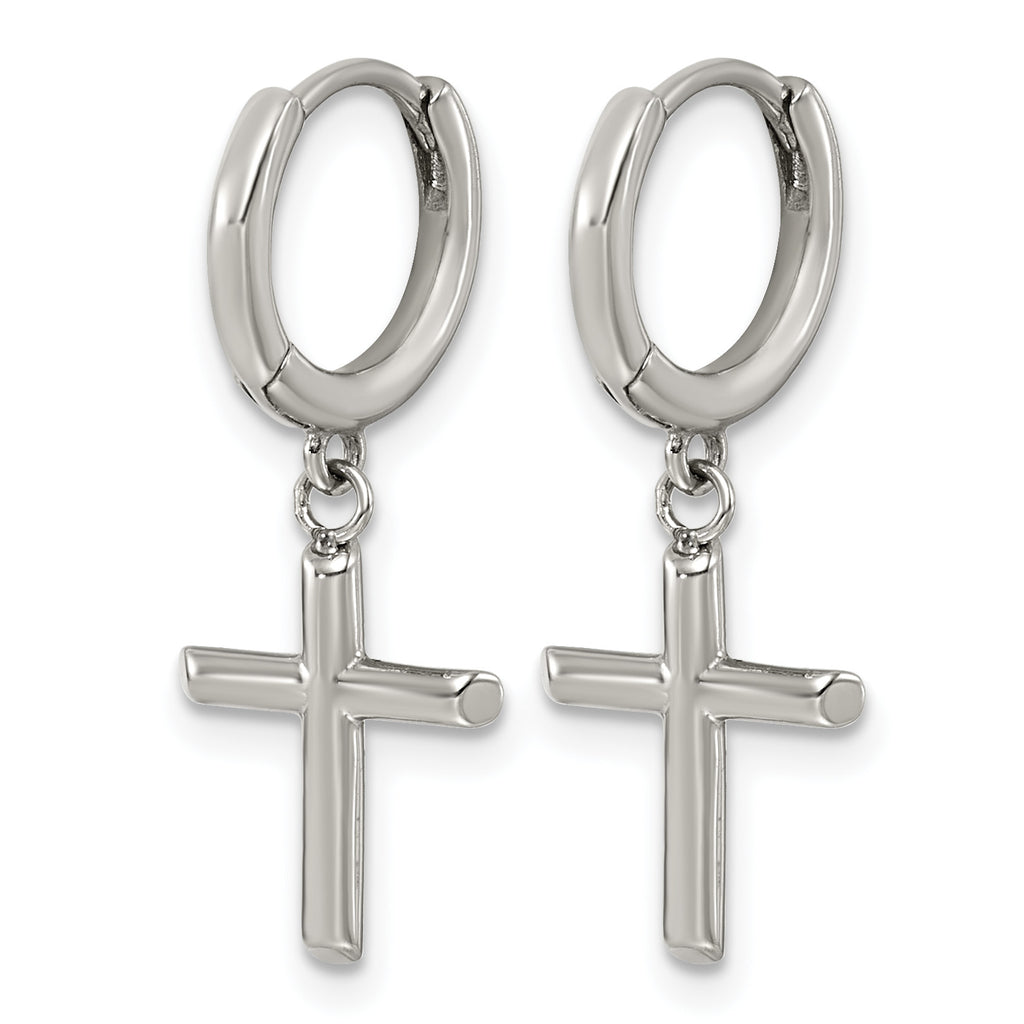 Stainless Steel Cross Drop Dangle Earrings for Women