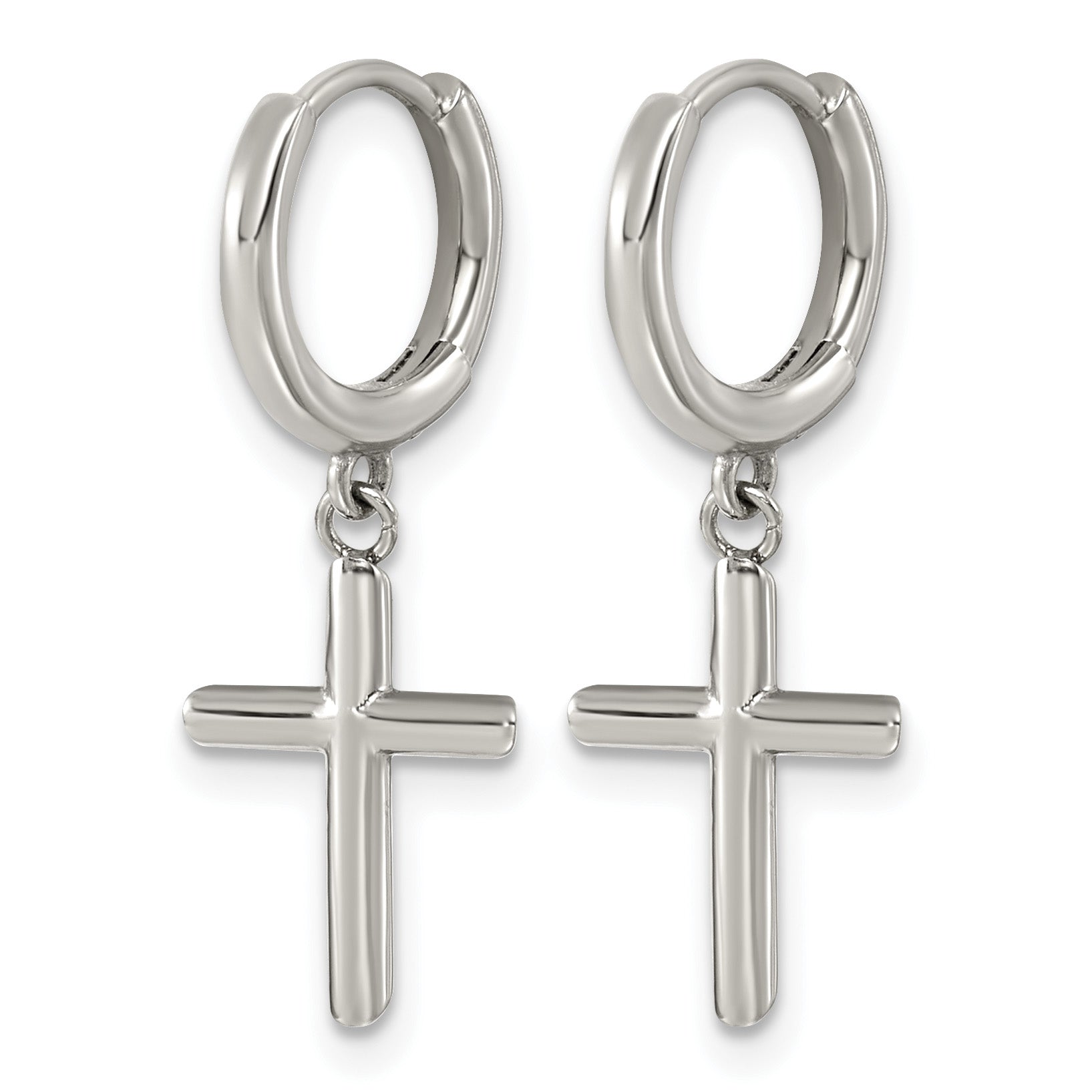 Stainless Steel Cross Drop Dangle Earrings for Women