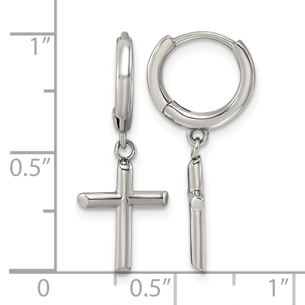 Stainless Steel Cross Drop Dangle Earrings for Women