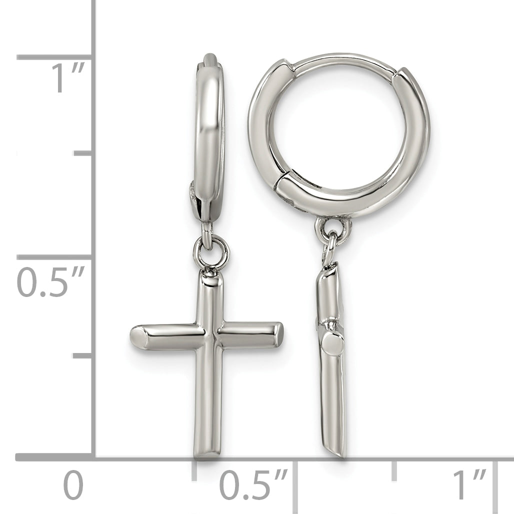 Stainless Steel Cross Drop Dangle Earrings for Women