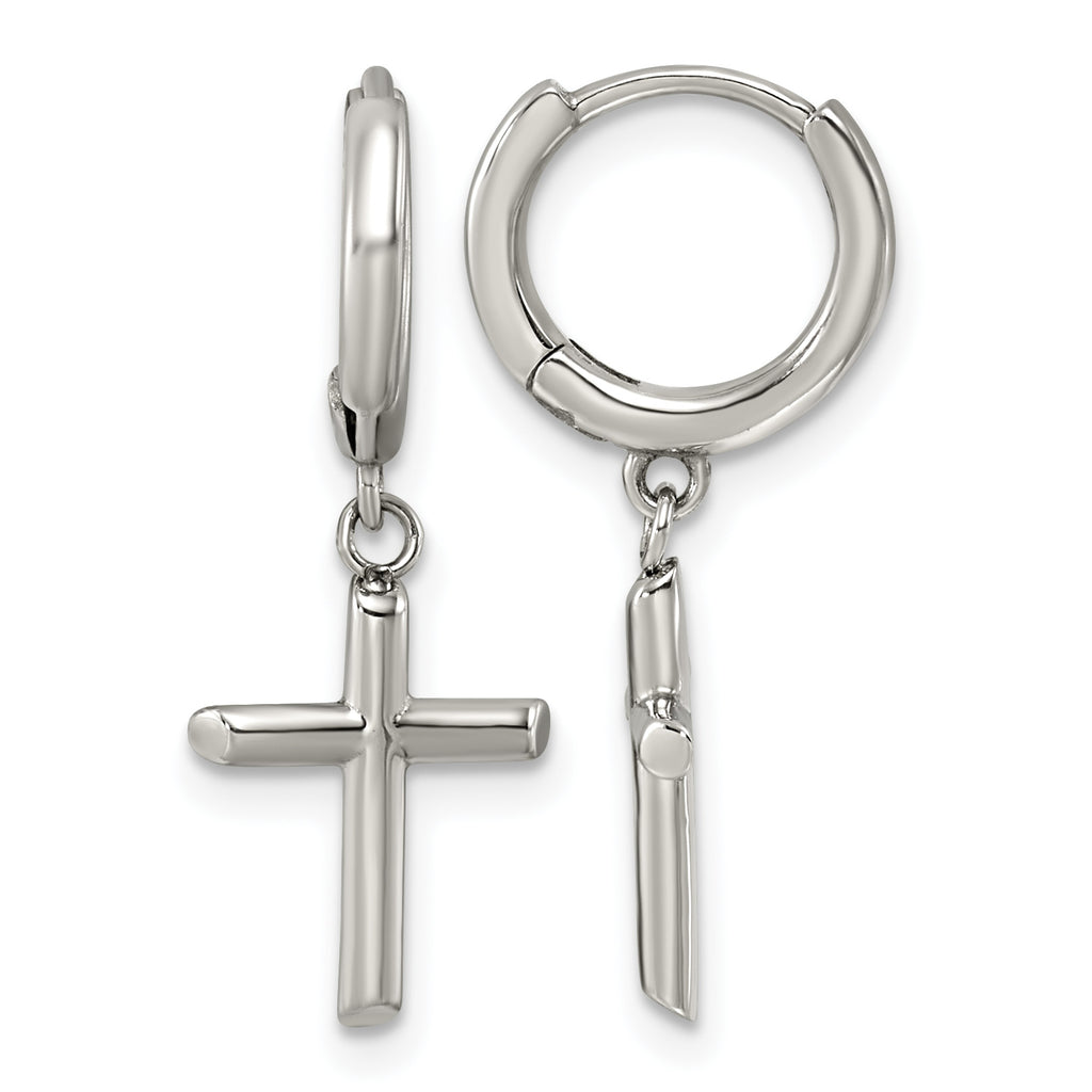 Stainless Steel Cross Drop Dangle Earrings for Women
