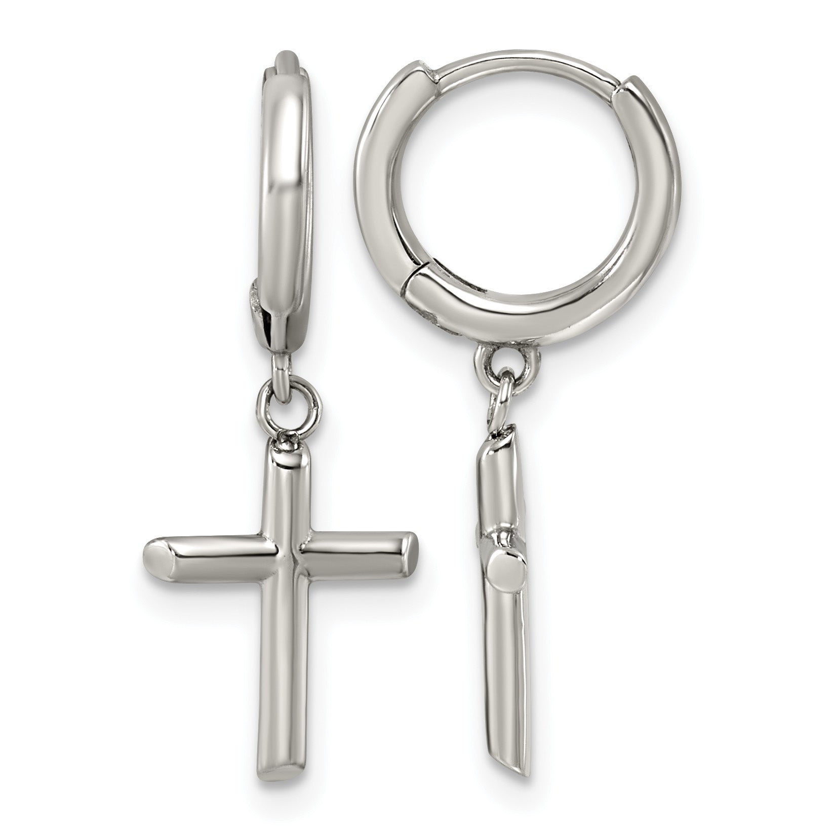 Stainless Steel Cross Drop Dangle Earrings for Women