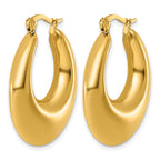Stainless Steel Gold-Tone Hoop Earrings for Women