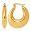Stainless Steel Gold-Tone Hoop Earrings for Women