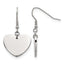 Stainless Steel Polished Heart Drop Dangle Earrings for Women