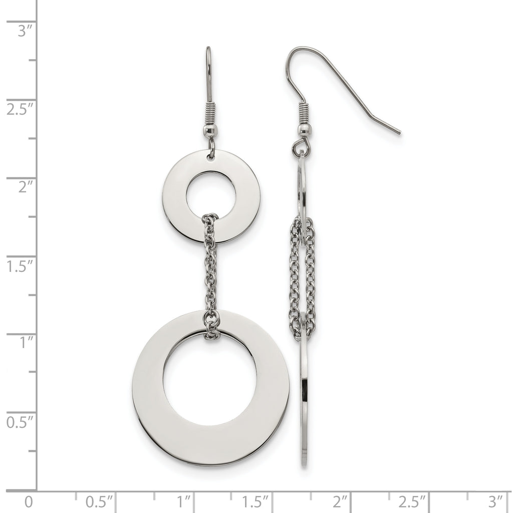 Stainless Steel Polished Drop Dangle Earrings for Women