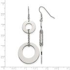 Stainless Steel Polished Drop Dangle Earrings for Women