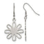Stainless Steel Polished Flower Drop Dangle Earrings for Women