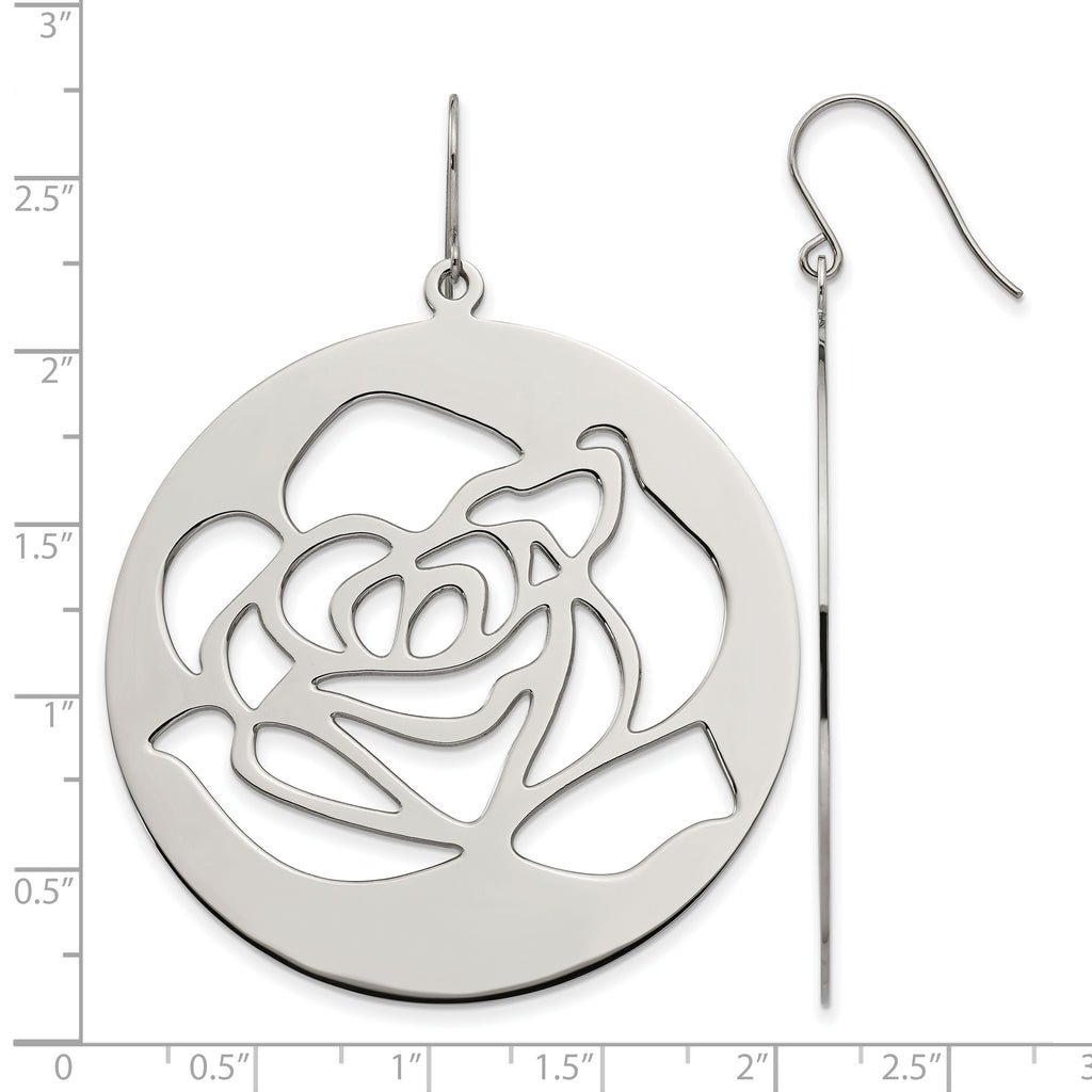 Stainless Steel Polished Drop Dangle Earrings for Women