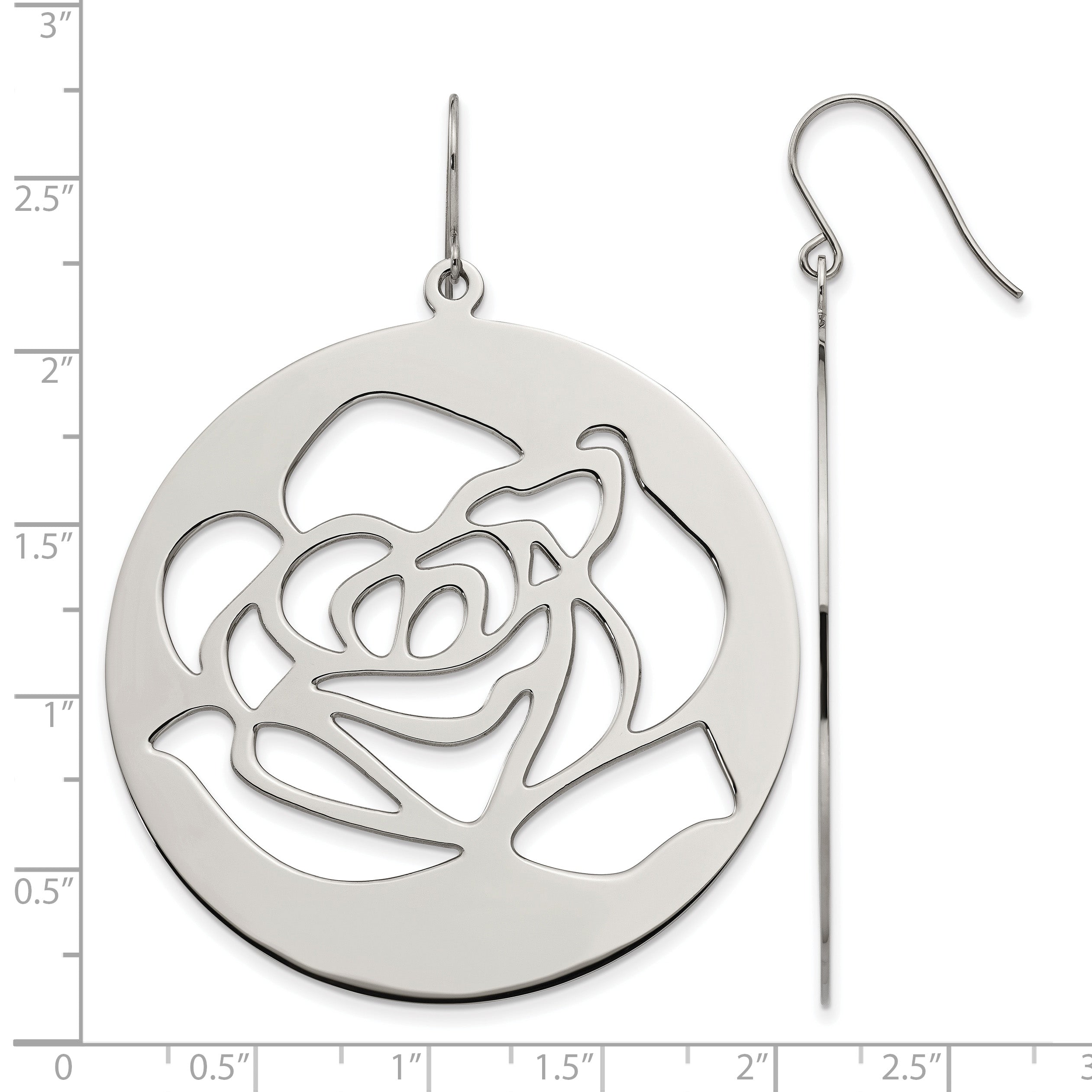 Stainless Steel Polished Drop Dangle Earrings for Women