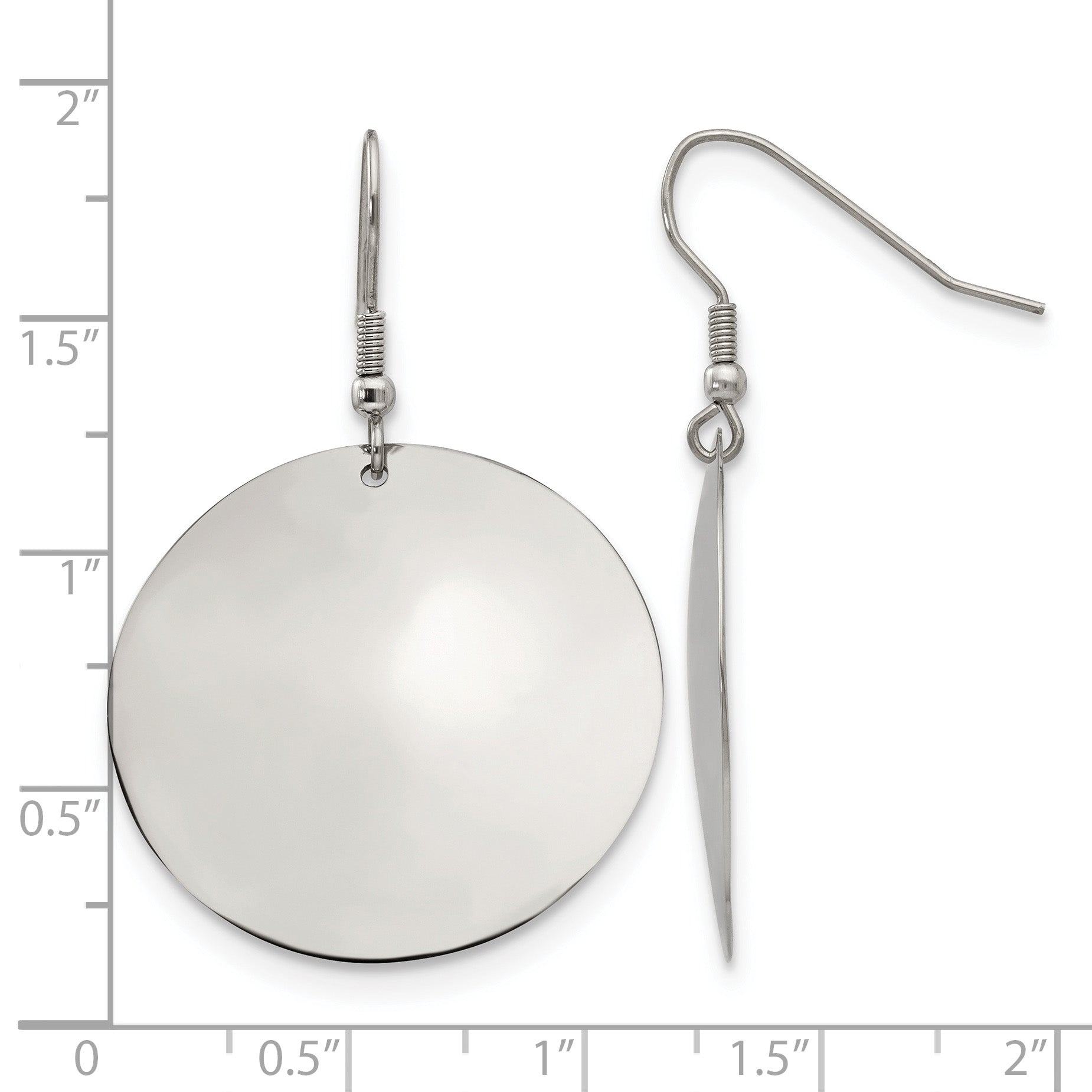 Stainless Steel Polished Drop Dangle Earrings for Women