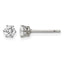 Stainless Steel Polished Round Cubic Zirconia Stud Earrings