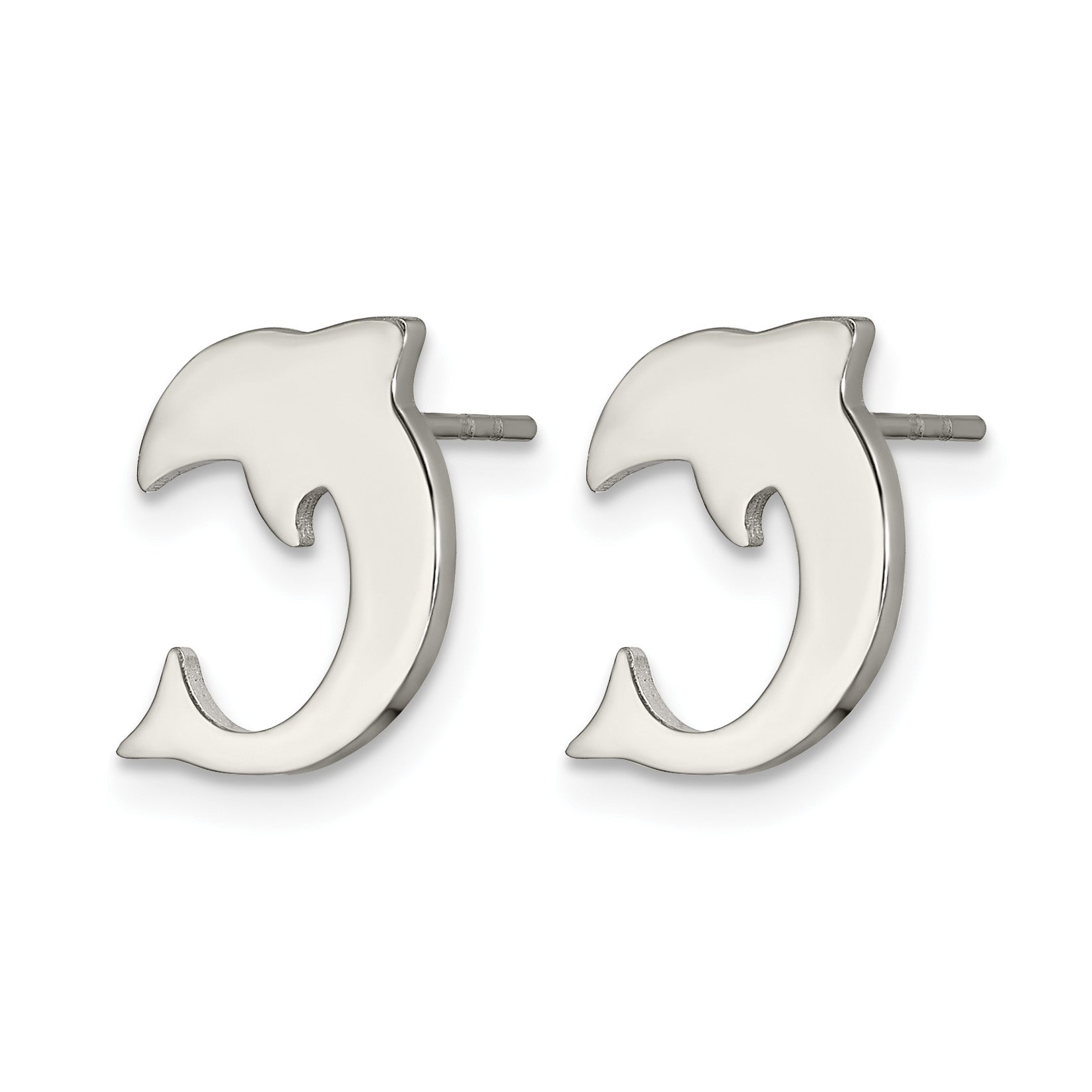 Stainless Steel Polished Button Earrings for Women Secondary image