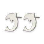Stainless Steel Polished Button Earrings for Women