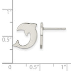 Stainless Steel Polished Button Earrings for Women