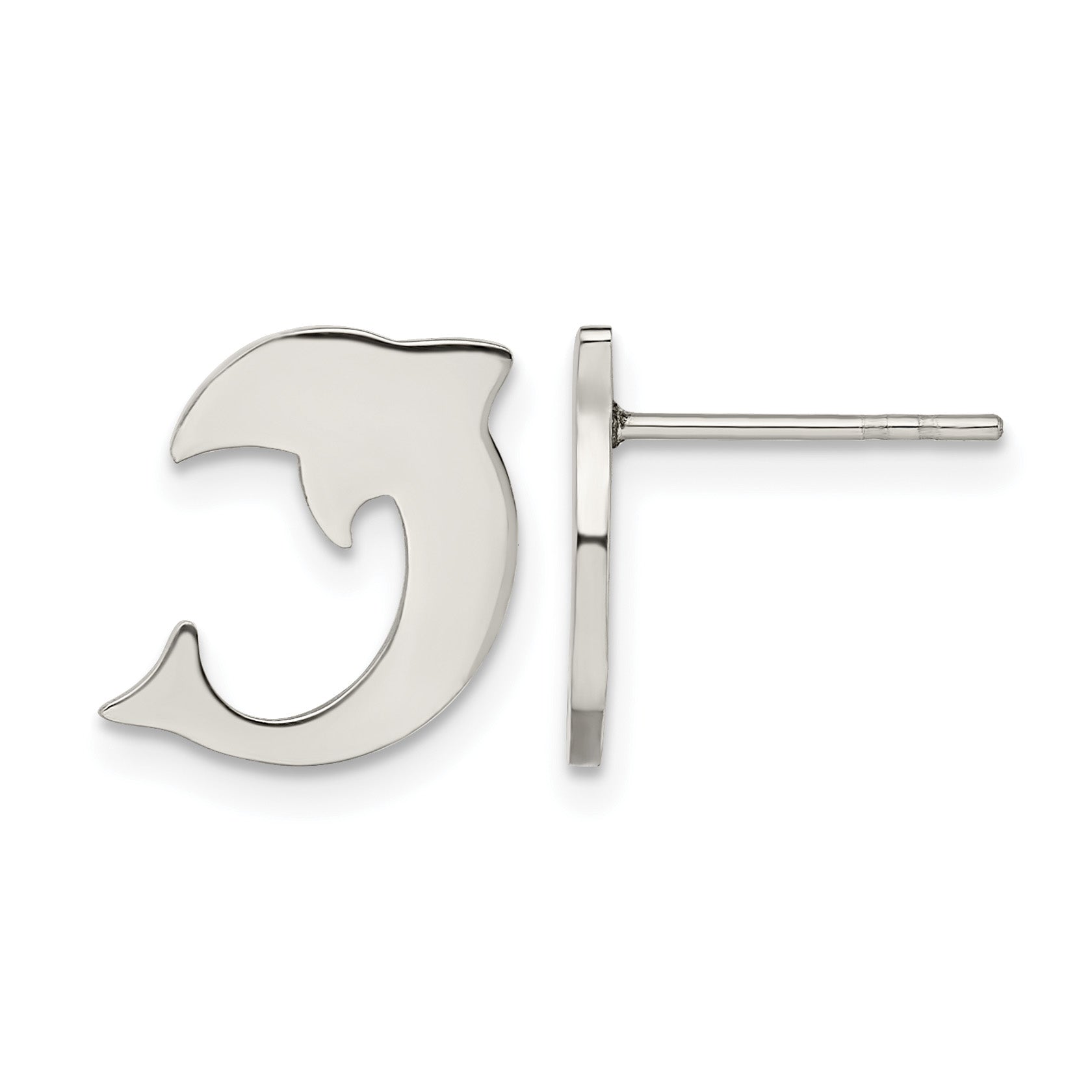 Stainless Steel Polished Button Earrings for Women Main image
