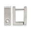 Stainless Steel Polished & Brushed Square Hinged Cubic Zirconia Huggie Hoop Earrings