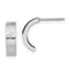 Stainless Steel Polished & Laser Design J-Hoop Earrings for Women