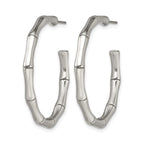 Stainless Steel Polished C-Hoop Earrings for Women