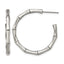 Stainless Steel Polished C-Hoop Earrings for Women