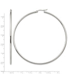 Stainless Steel Polished Hoop Earrings for Women