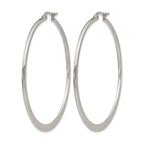 Stainless Steel Polished Hoop Earrings for Women