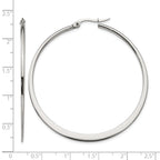 Stainless Steel Polished Hoop Earrings for Women
