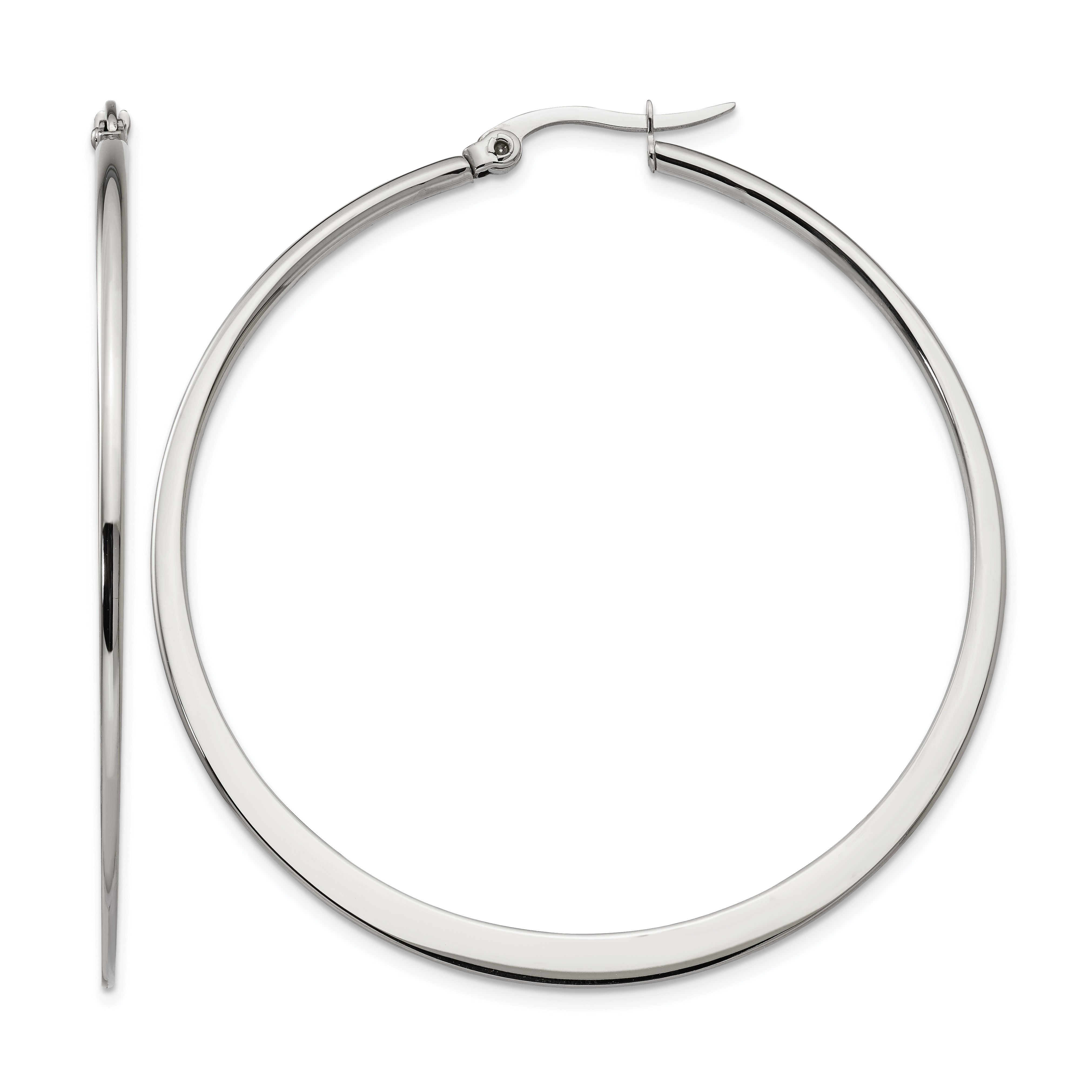 Stainless Steel Polished Hoop Earrings for Women Main image