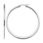 Stainless Steel Polished Hoop Earrings for Women