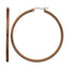 Stainless Steel Brown Polished Hoop Earrings for Women