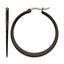 Stainless Steel Black Polished Hoop Earrings for Women