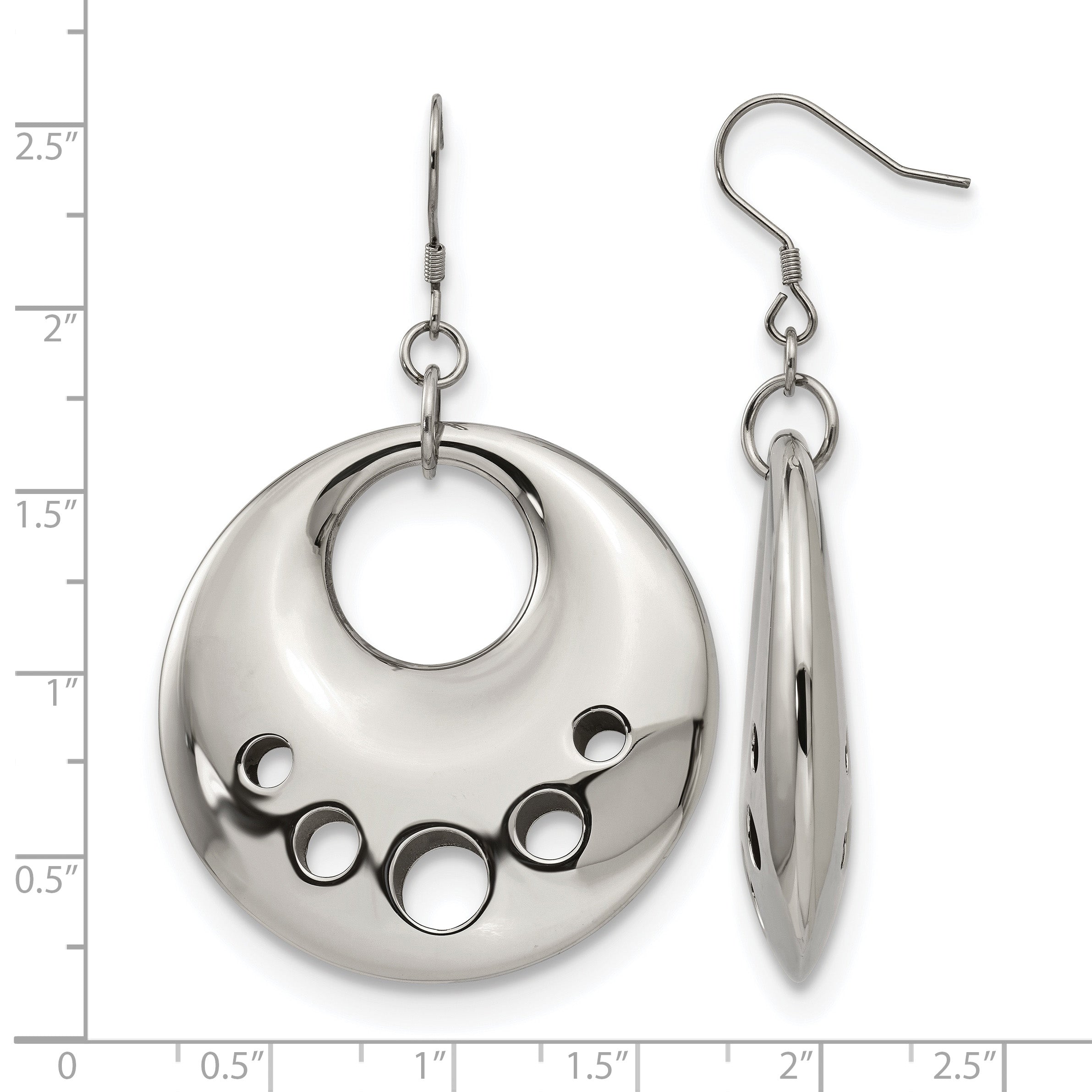 Stainless Steel Polished Drop Dangle Earrings for Women