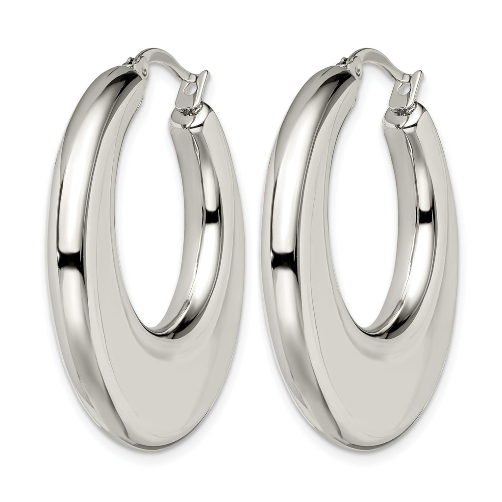Stainless Steel Polished Creole Hoop Earrings for Women