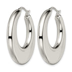 Stainless Steel Polished Creole Hoop Earrings for Women