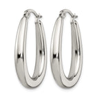 Stainless Steel Polished Teardrop Creole Hoop Earrings for Women