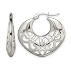 Stainless Steel Polished Creole Hoop Earrings for Women