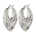 Stainless Steel Polished Creole Hoop Earrings for Women