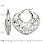 Stainless Steel Polished Creole Hoop Earrings for Women